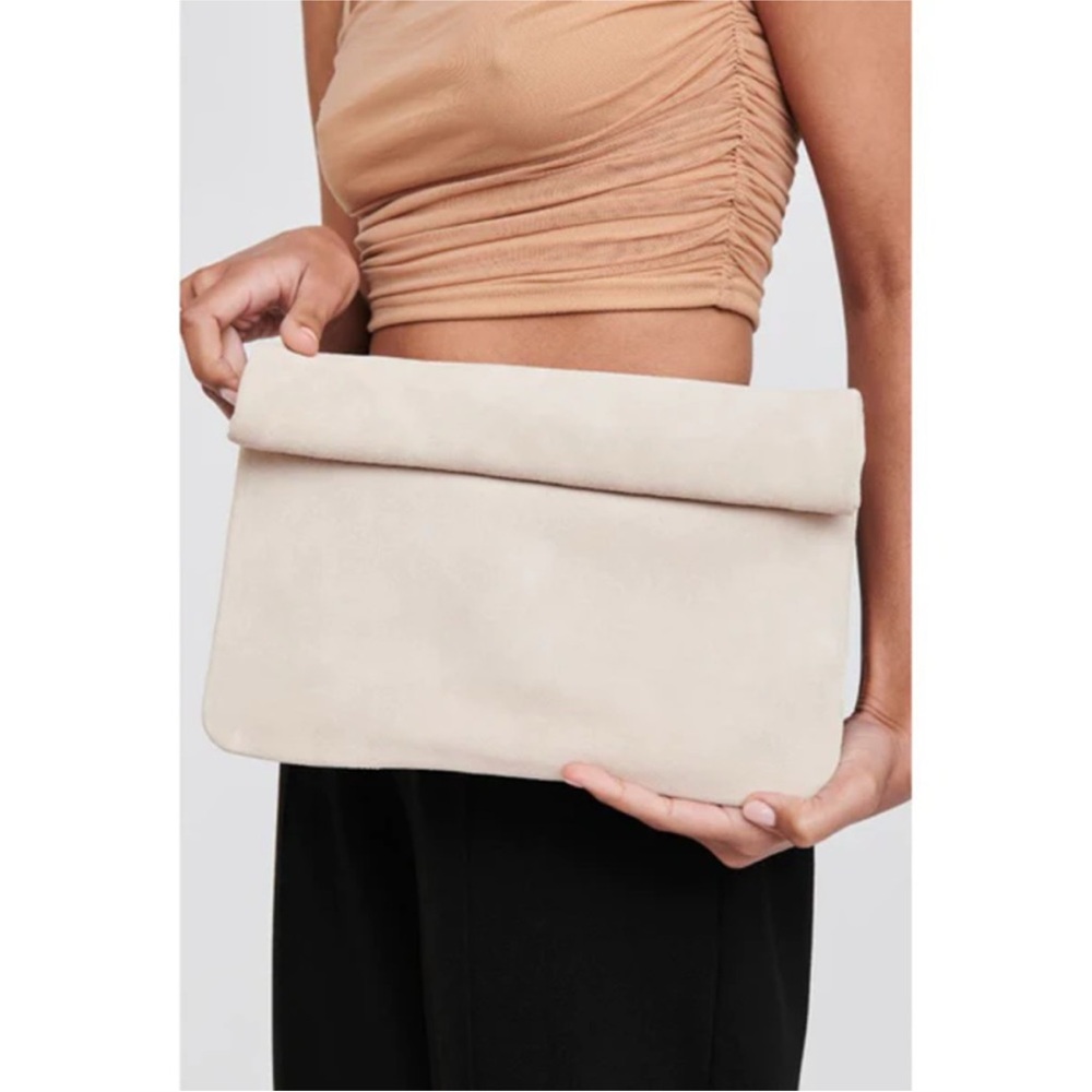 Maison Martin Margiela Cream oversized Clutch real leather